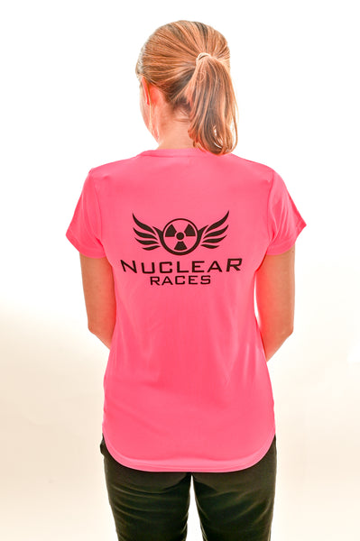 Ladies Electric Pink #LoveMud Technical T-shirt – The