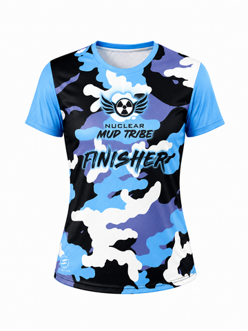 NEW Mud Tribe Finisher Tshirt Ladies Blue mix
