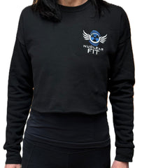 Nuclear Fit Black Crop Sweatshirt