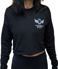 Nuclear Fit Black Crop Sweatshirt
