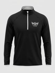 Mens Nuclear Races Black 1/4 Zip Top