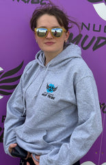 NEW Mud Tribe Unisex Grey and Blue Hoodie