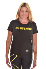 Ladies Black #LoveMud Technical T-shirt
