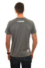 Mens Grey 'Be anything but predictable' Technical Tshirt