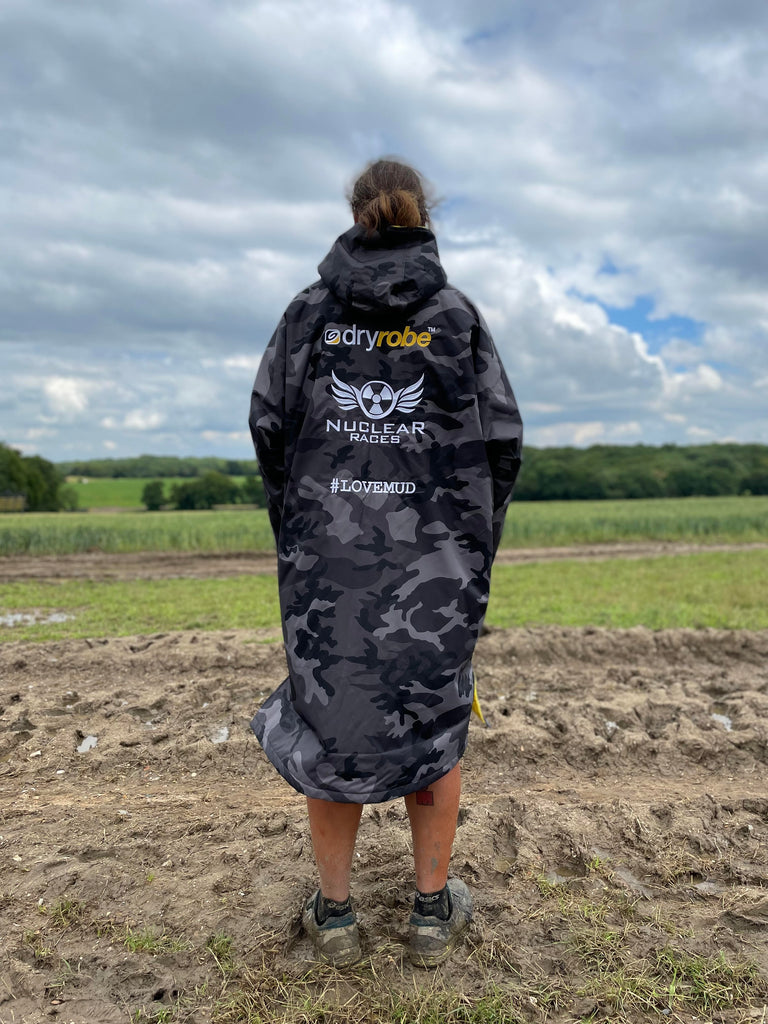 Nuclear Races Dry Robe Nuclear Races branded Black Camouflage Long Sleeved Dryrobe – The ...