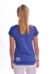 Ladies Blue Muddy Fun Cotton T-shirt Clearance 40% off